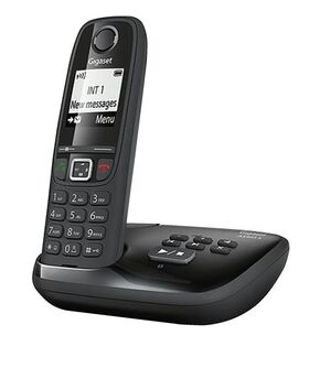 Gigaset AS405A - Cordless Phone - Answering System with Caller ID -  DECT/GAP - Black - Office Phone Shop