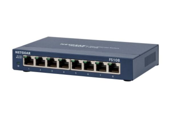 Netgear 8 Port 10/100 Auto-Sensing Switch - FS108 (FS108-300UKS)